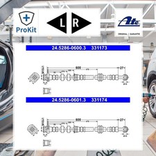 2x Ate Bremsschlauch Links, Rechts passend für Citroën C4 AIRCROSS C-CROSSER