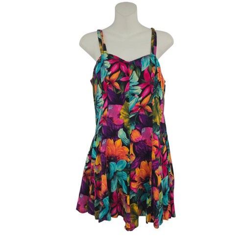 All That Jazz Vintage Floral Romper Size 7/8 Multicolor Colorful Festival 90s