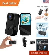 4K60FPS Waterproof Mini Action Camera with 64GB SD Card - Adventure Ready 