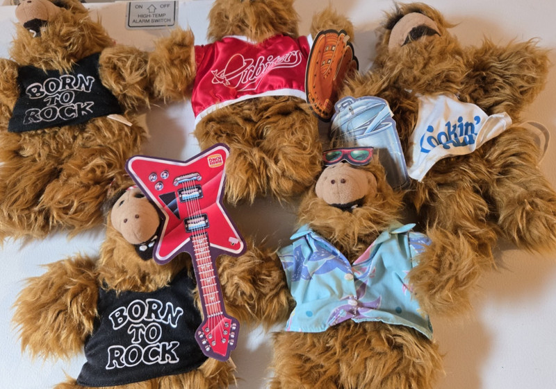 Vintage 1988 Burger King “ The Many Faces Of ALF” plush Hand Puppet Lot Of 5