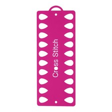 Plastic Embroidery Floss Organizer Cards with 20 Positions, Rose Red