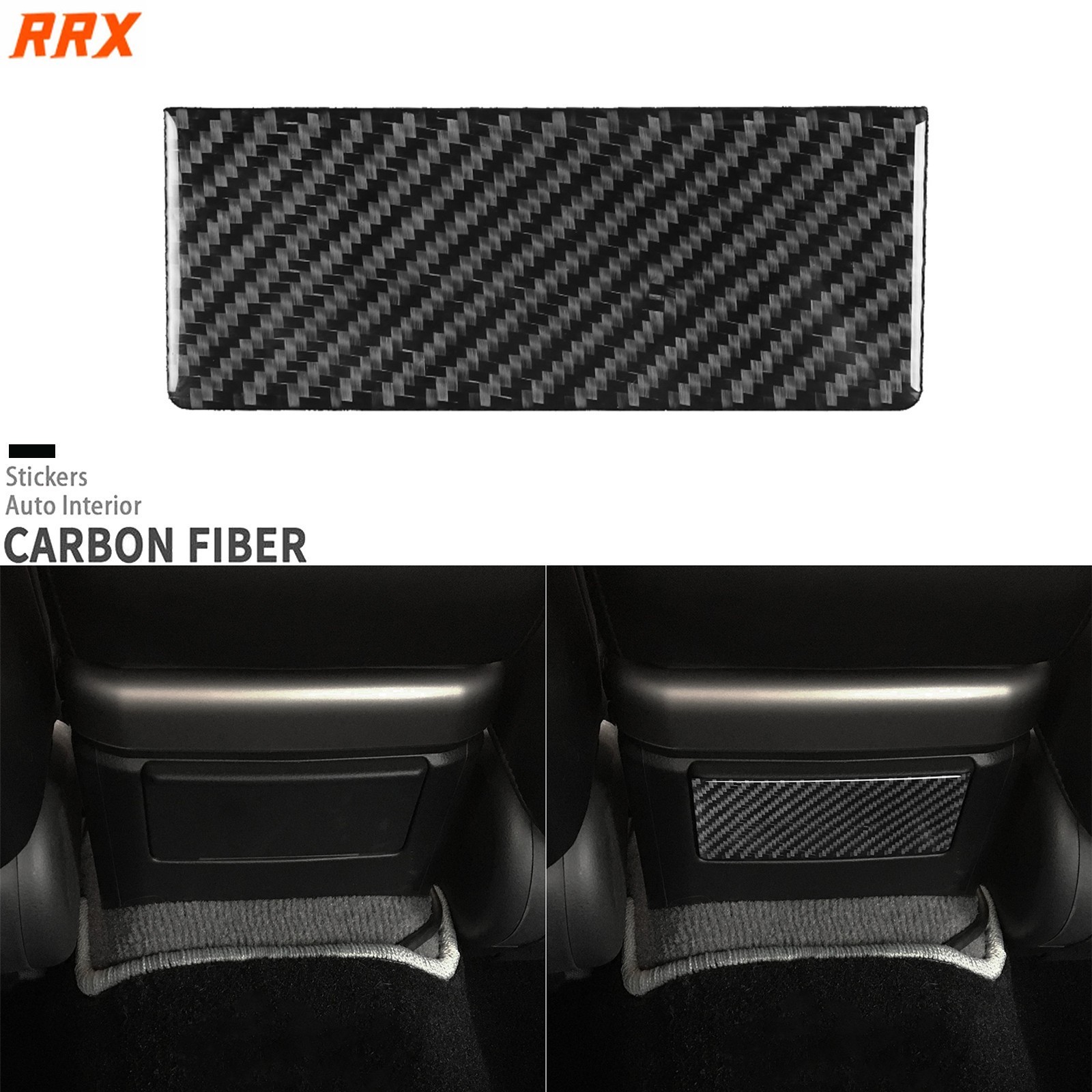 Real Carbon Fiber Center Armrest Rear Storage Panel Cover For Infiniti G35 02-04