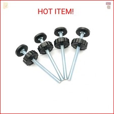 Vmaisi 4 Pack 8MM Baby Gate Threaded Spindle Rod, Replacement Hardware Parts Kit
