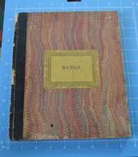 1873 Manuscript Handwritten Book Philadelphia & PA Area Banking Accounting Inter