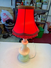 Vintage Cream Marbled Onyx Table Lamp