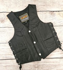 Kids motorcycle vest leather