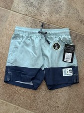 Art Class Boys Quarter Striped Swim Trunks UPF 50 - Blue Size: S NWT