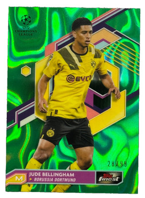 2022-23 Topps Finest Jude Bellingham Green Refractor /99 Dortmund Real Madrid 22