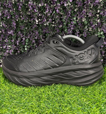 Hoka Bondi SR Mens Size 10.5 Triple Black Athletic Running Shoe Comfort Sneaker