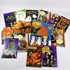 Lot Of 25 Bulk Halloween Greeting Cards New w/ Envelopes, Spooky Pumpkins