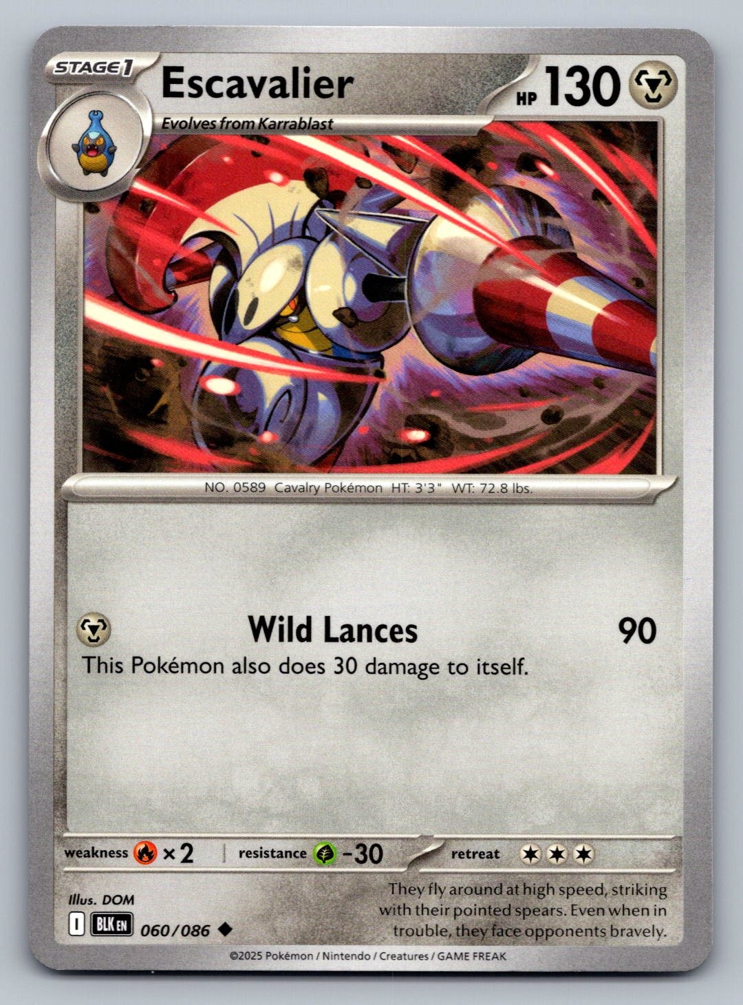 Pokemon TCG SV: Black Bolt Escavalier 060/086