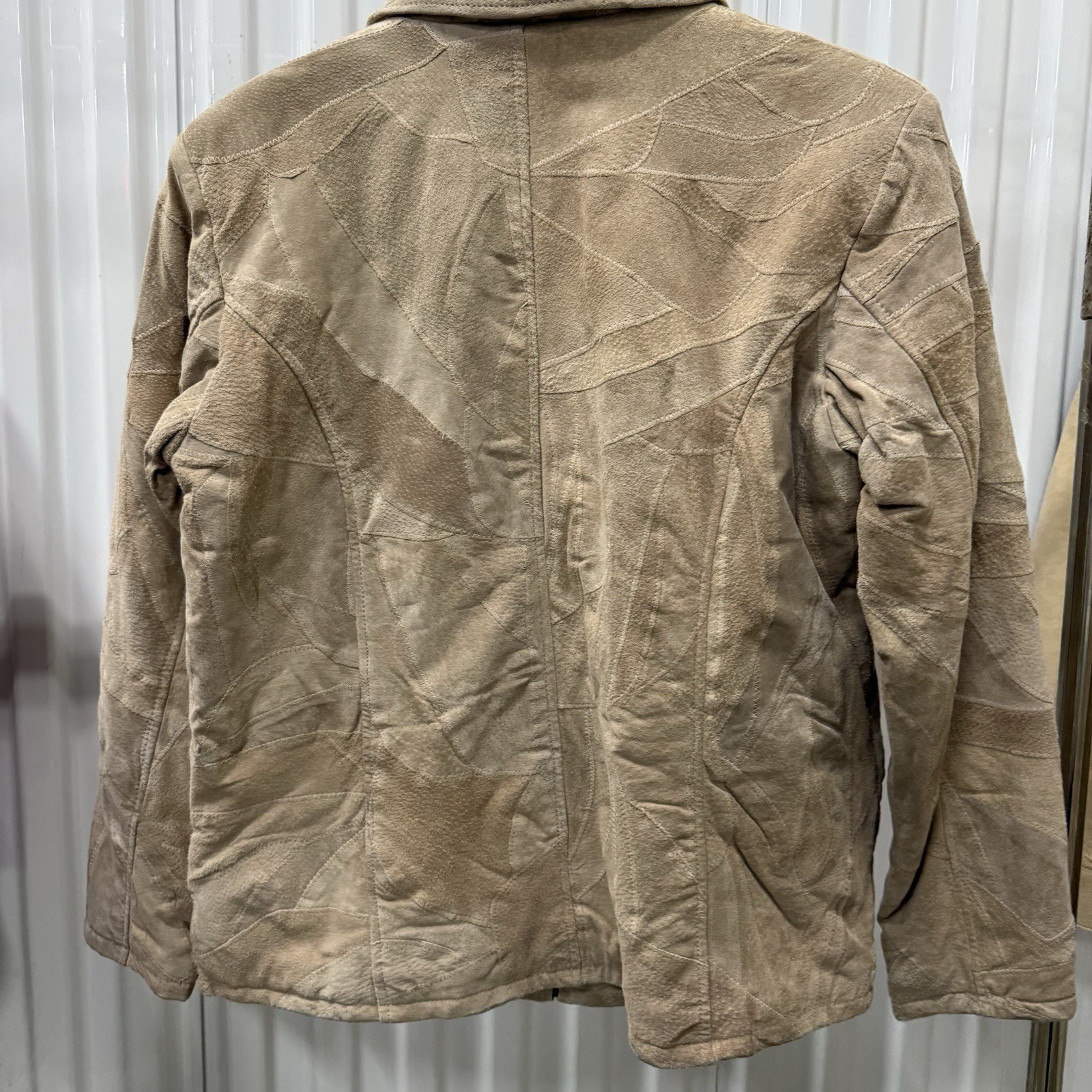 Vintage Patchwork Suede Size Large Two Pockets In… - image 3