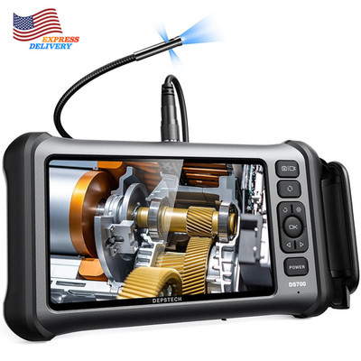 7'' IPS Screen Borescope Camera Light Triple-Lens with Sound Recording FREE SHIP