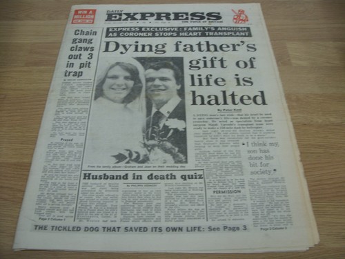 Original DAILY EXPRESS Zeitung (16.12.1983) Nachrichten, Sport, TV usw.