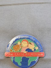 Vintage 1999 Really Good Stuff Teachers Change the World Enamel Lapel Pin Badge