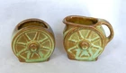 Frankoma Pottery Wagon Wheel Small Sugar and Creamer Set
