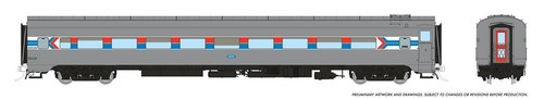 Escala Rapido HO ~ Entrenador ligero ~ Amtrak #6445 ~ Fase I ~ Iluminado ~ 100385 | Zustand: New
