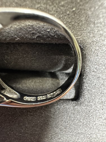 GSJ Thailandia argento sterling 925. Anello con zirconi. Misura 6 - 4,81 grammi - Foto 6 di 8
