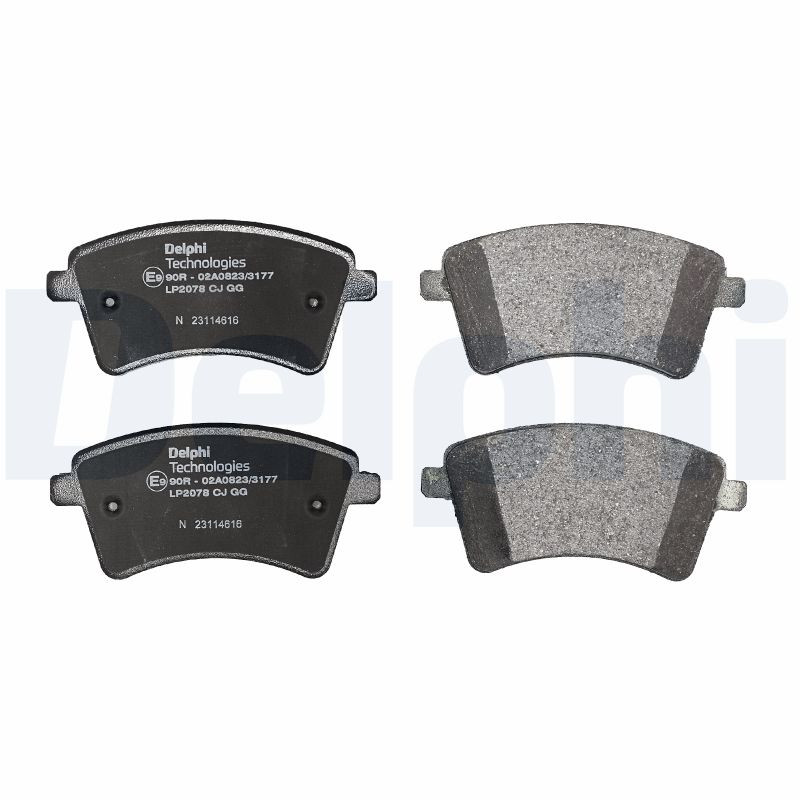 Plaquettes de frein DELPHI LP2078 anti-bruit pour RENAULT KANGOO Express