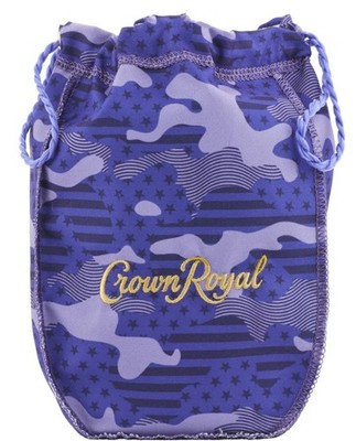 Limited Edition Camo Crown Royal Bag w/ Drawstring American Flag Symbols