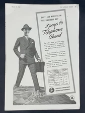 Magazine Ad - 1937 - AT&T / Bell System - It Pays to Phone Ahead