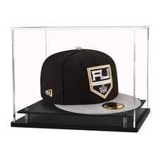 WANLIAN Clear Hat Display Case, Acrylic Baseball Cap Holder Stand with Stainless