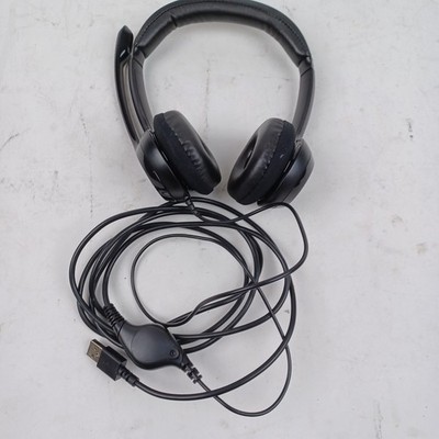 Logitech - Wired USB On-Ear Stereo Headphones - Black