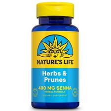 Herbs & Prunes - Herbal Supplements w/ 400mg Senna Leaves - Daily Wellness Su...