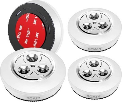 4er Set Stick Push LED Touch Lampe Nachtlicht Batteriebetrieben Selbstklebend