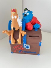 Käptn Blaubär & Hein Blöd, Spardose/Postbank Money Box 1994 Ravensburger Vintage