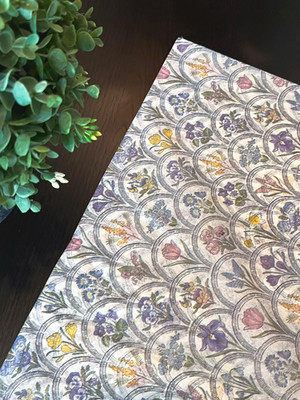 VINTAGE FLORAL Design Tissue Paper Sheet Choose Size & Package Amount