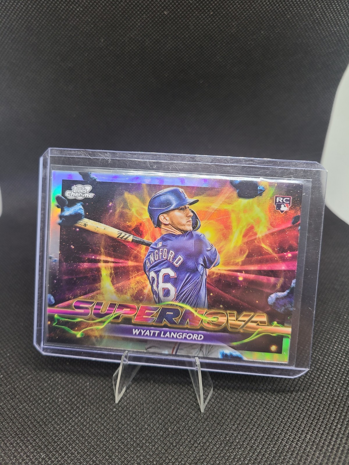 2024 Topps Chrome Cosmic SUPERNOVA Wyatt Langford RC SSP SPN-13 Rangers