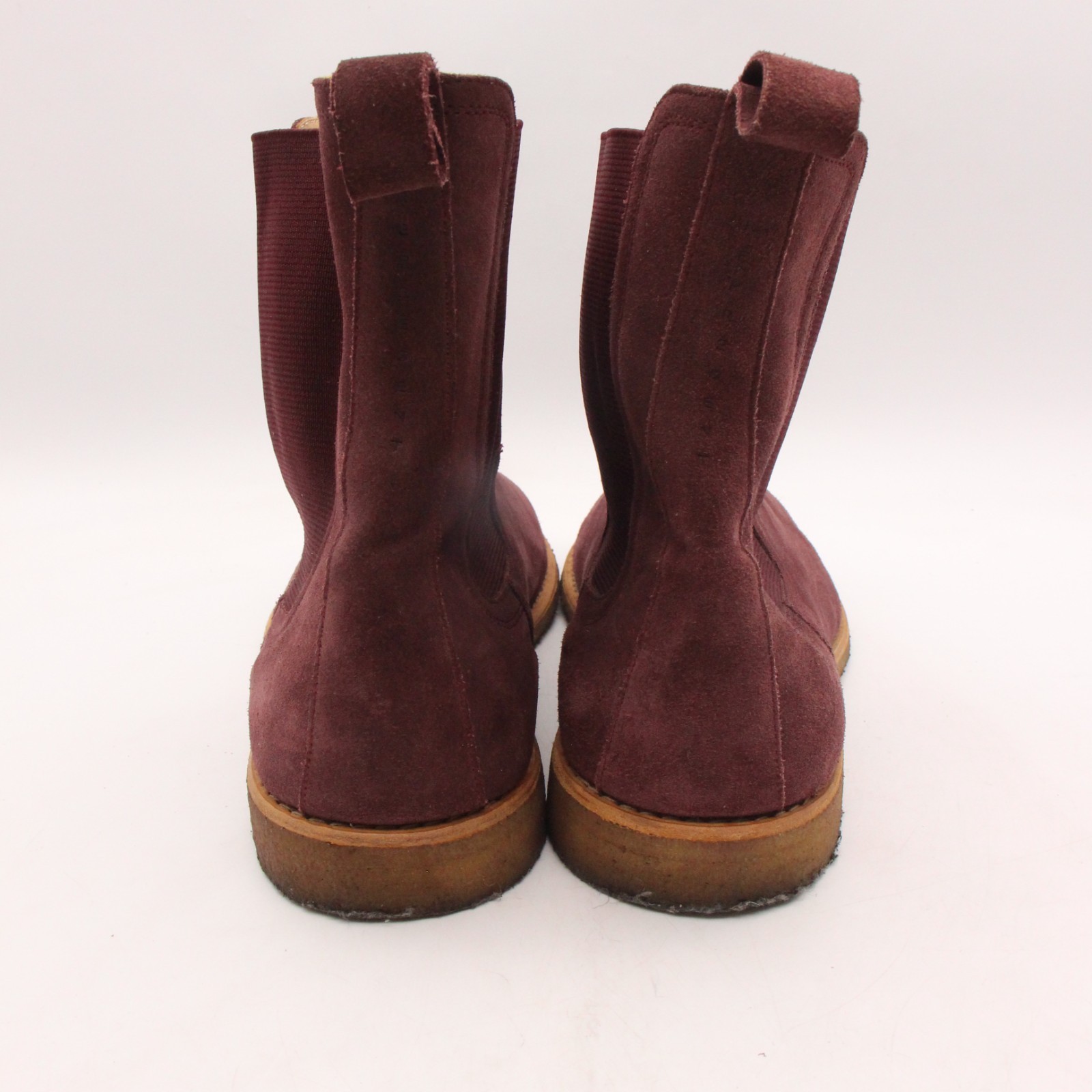 SAOLA Stivali Represent Chelsea rosso bordeaux scamosciato uomo taglia US 11 suola crepe