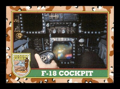 64 F-18 Cockpit Desert Storm Topps 1991 Trading Card TCG CCG