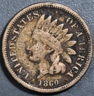 1860 1C INDIAN HEAD CU-Ni CENT KM# 90 Grade:  G+  A7183