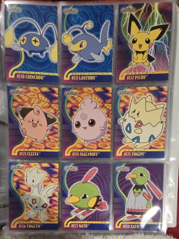 POKEMON TOPPS JOHTO SERIES 1 & 2 COMPLETE 140 CARD SET EXCELLENT BLUE LOGO 1999 - Image 3 of 4