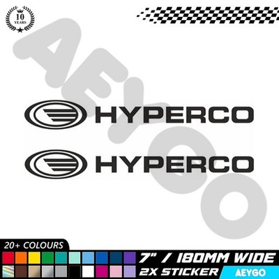 2x Hyperco Vinyl Aufkleber Abziehbild Auto Fenster Stoßstange Rennen Lackierung Mod Sponsor Hyper