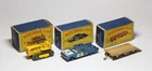 Matchbox Lesney x3 Job Lot MB55 Ford Fairlane Police Car MB16 Atlantic MB18 CAT