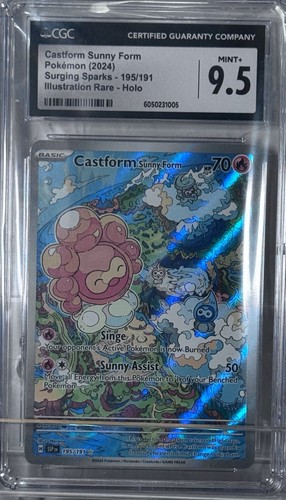 Castform Sunny Form graded CGC 9.5 for sale on eBay
