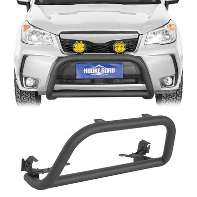 Front Grille Guard Bull Bar Bumper & 2 Light Tabs For 2014-2018 Subaru Forester