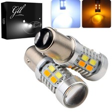Gll 1157 Bay15d 5730 20 Smd Amberwhite Switchback Turn Signal Led Light Bulb...
