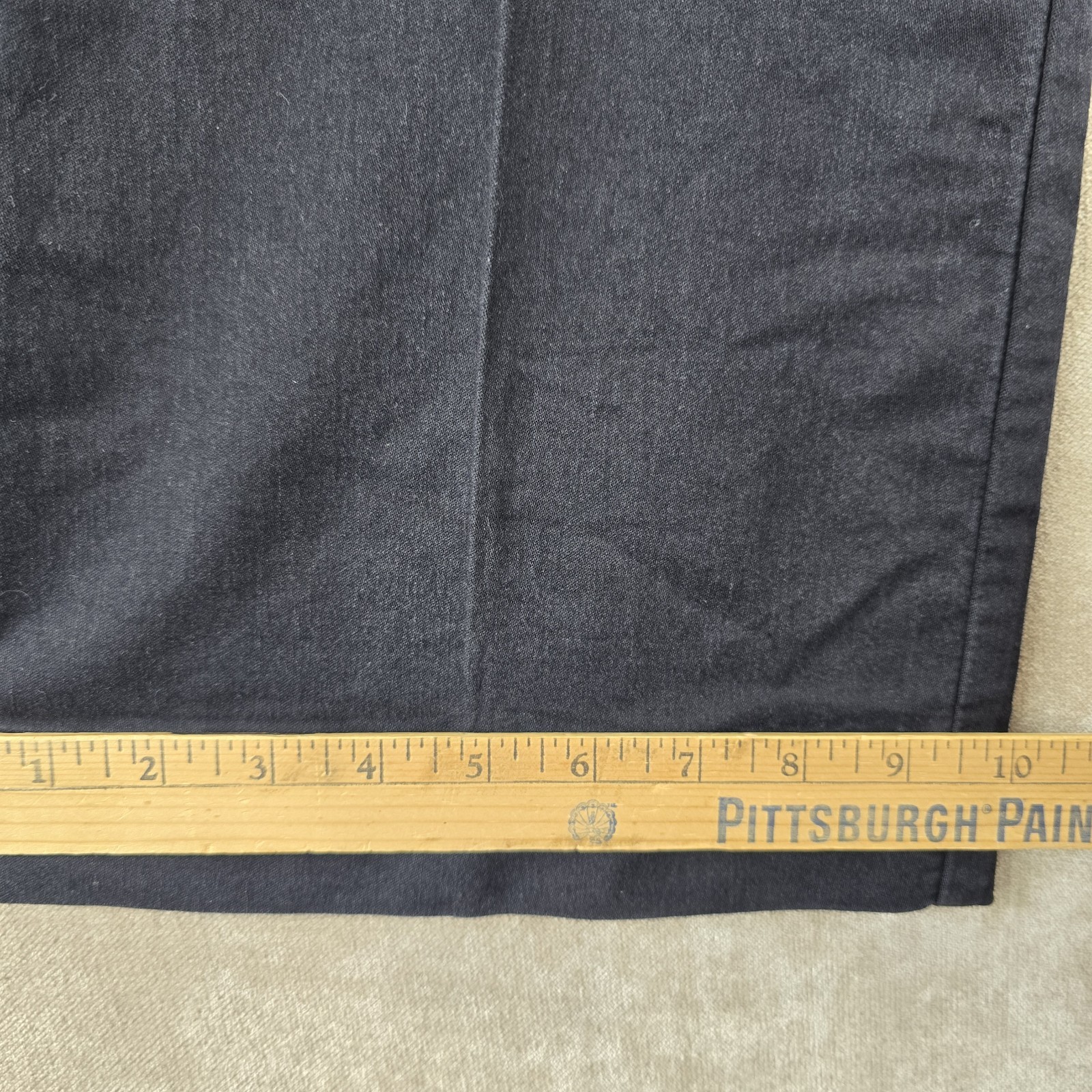 Fdj Womens Black Mid Rise Wide Leg Long Olivia Trouser Pants W/ Pockets Size 8