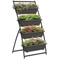 PflanzenstäNder, BlumenstäNder Mit 4 Etagen Pflanzenregal Mit LöChern FüR Garten