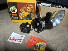 Kodak Brownie Hawkeye Flash Outfit w Box Manual Vintage USA Working