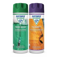 Nikwax TECH WASH and TX DIRECT Twin Pack, Technical Cleaner and Wash-In 2x 300ml 27.77 per litre
