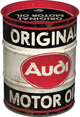 Nostalgic-Art - Spardose Sparbüchse Sparschwein Metall - AUDI Original Oil