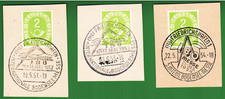 Deutschland Freimarken Posthorn Mi.Nr. 123 Dreimal Rund Sonder Stempel a. Papier