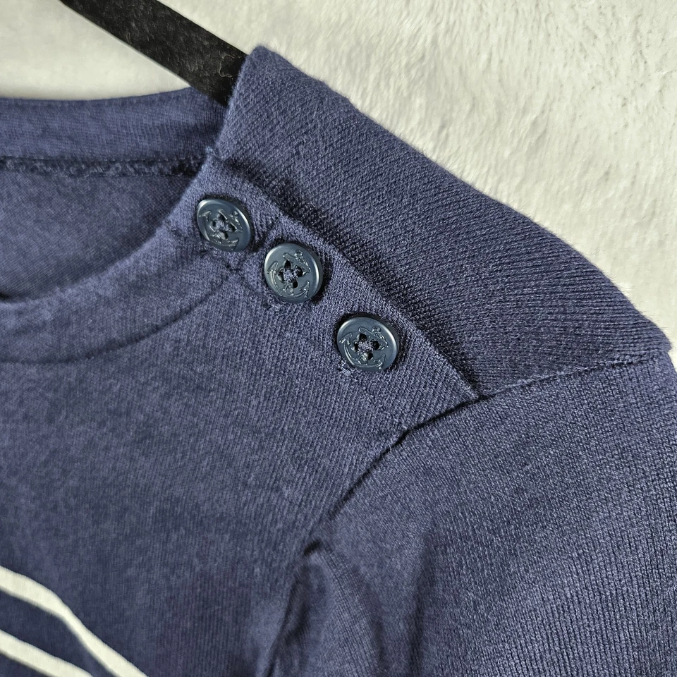 Vestido LL Bean Mujer Mediano Azul Marino Tejido Náutico Costero Vacaciones Viaje Foto 2 de 4