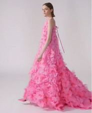 Carolina Herrera Floral Embroidered Gown Size 6