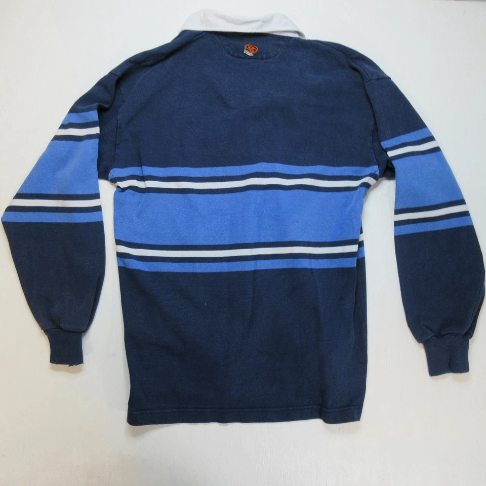 Toronto Maple Leafs Barbarian Rugby Shirt Men XL Blue Striped NHL Hockey VTG Y2K - Image 2 of 4